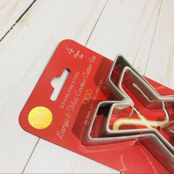 Core Kitchen Steel Large and Small XOXO Cookie Cutter Set 4 pc - Picture 2 of 4